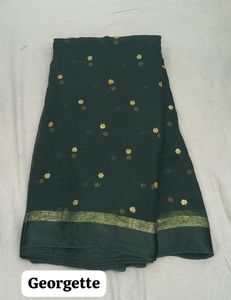 ผ้าจอร์เจียต์ปักลายเป็นมิตรกับสิ่งแวดล้อม ขอบผ้าซาติน ผ้าถักแบบวาร์ป ผสมขนสัตว์/วิสโคส กว้าง 43/44 นิ้ว - สำหรับชุดเดรส ผ้าทำความสะอาดบ้าน - Product Image 3