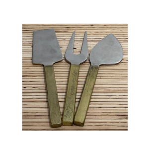 Juego de queso de metal de calidad superior Último diseño para uso en hoteles y restaurantes Juego de cubiertos de queso de acero inoxidable - Product Image 1
