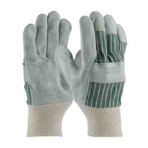 Gants de travail en toile de coton pour hommes de qualité supérieure, avec pouce à ailettes, poignet en tricot, couleur naturelle, usage général, soudage, sécurité, vente en gros - Product Image 4