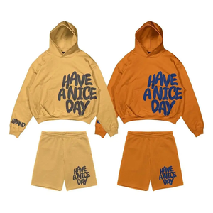 Personalizado 100% algodón al por mayor para hombre puff impresión sudadera con capucha esencial unisex sudaderas con capucha y pantalones de chándal conjunto polar diseñador sudadera con capucha - Product Image 5