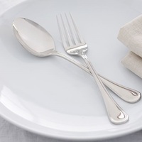 Ensemble de couverts de cuisine à domicile fini argent accessoires de couverts comprenant une cuillère couteau fourchette pour la fête mariage utilisation de la restauration