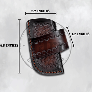 Funda de Cuero Genuino Hecha a Mano para Cuchillo de Caza, de Acero al Carbono, para Llevar en el Cinturón, Impermeable, Duradera, B2B, OEM, Venta al por Mayor, 3 Años - Product Image 4