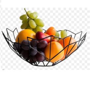 Panier de rangement pour fruits en fil métallique au design élégant, panier de service pour fruits en métal noir avec revêtement en poudre, utilisation pour le rangement dans la cuisine à la maison et dans les hôtels - Product Image 3