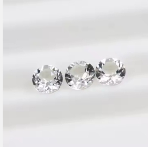 3.50mm rond brillant coupe topaze blanche naturelle prix d'usine de gros pierre précieuse en vrac à facettes de haute qualité par pièce IGI - Product Image 3