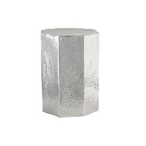 Tabouret de jardin décoratif en métal, design martelé original, poli miroir, fait main, durable, moderne et minimaliste, pour la maison - Product Image 2