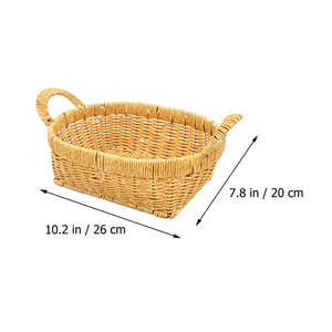 Bol de service en maille de rotin de conception antique couleur marron idéal pour les mariages cuisines ustensiles de cuisine élégants fournitures de restaurant - Product Image 4