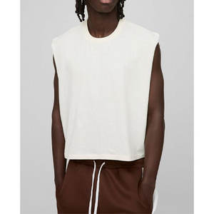 Chaleco deportivo personalizable para hombre, camiseta sin mangas deportiva de secado rápido, camiseta sin mangas deportiva de Color sólido para hombre de la mejor calidad - Product Image 1