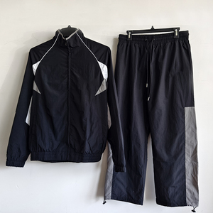 Ensemble de survêtement imperméable et respirant pour homme, coupe-vent léger avec capuche et cordon de serrage, veste et pantalon de sport, streetwear - Product Image 4