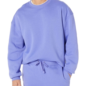 Sudadera con capucha de lana polar de color liso para hombre, sudadera en blanco, jersey de cuello redondo de 320 gramos, sudaderas con capucha y sudaderas de gran tamaño - Product Image 2