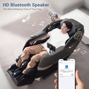 Massage <b>Chair</b> Unique Sync Wave Mechanism Full Body Zero Gravity <b>Recliner</b> Track Yoga Stretching Voice Control Mode Auto Calf Rest - Product Image 5