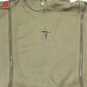 Sudadera con Capucha Estilo Cremallera, Diseño Personalizado e Impresión de Logotipo, Talla Única, 100% Algodón, Gran Venta, Alta Calidad, Servicio OEM - Product Image 3