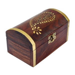 Joyero de madera hecho a mano para mujer, organizador de joyas, artículos de regalo de 6 pulgadas - Product Image 1