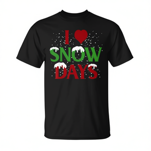 Camiseta de invierno con estampado de I Love Snow Days para educadores y estudiantes - Product Image 2