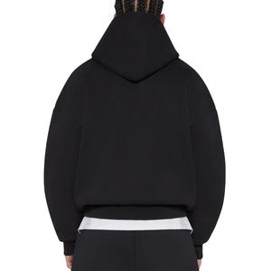 Haute qualité 100% coton personnalisé lourd polaire Boxy Fit à capuche pour hommes surdimensionné blanc recadrée à capuche pour l'hiver - Product Image 4
