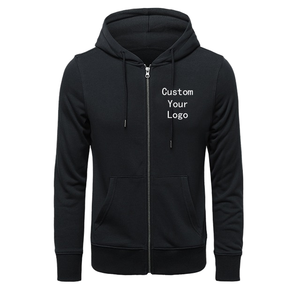 Sweat-shirt à capuche zippé en polaire épaisse pour l'hiver, logo personnalisé, impression numérique, unisexe, homme, haute qualité, vente en gros - Product Image 1