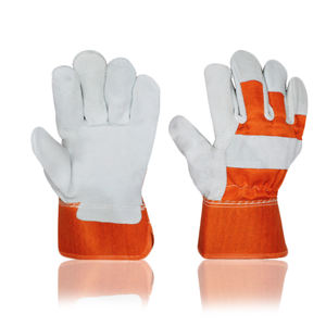 Professional Manufacturing a Grade Split Leather Palm Work Gloves for Enhanced Safety in Construction and Sites for Labours - Product Image 4