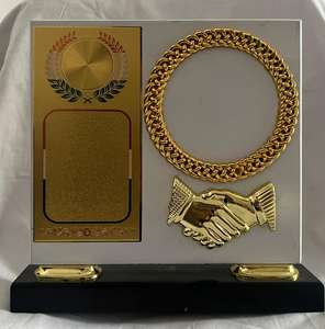 Placa de Certificado de madera plegable negra personalizada, premio de Placa dorada, caja de placas de madera en blanco para Tradeshow - Product Image 4