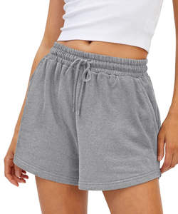 Nueva llegada de las mujeres de lujo de algodón transpirable impreso verano Pantalones cortos de cintura alta ancha Logo estilo deportivo ligero Pakistán - Product Image 6