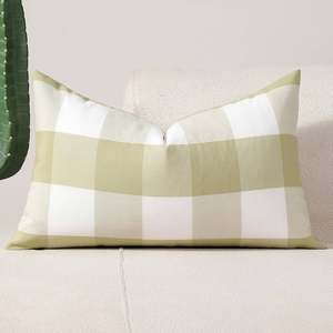 Housse de coussin rayée en coton nordique, housse de coussin décorative avec franges en coton, housse de coussin pour canapé, lit, 18 - Product Image 1