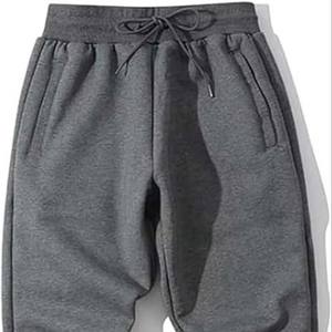 กางเกงวอร์มขนแกะเชอร์ปาใส่สบายใส่ได้ทั้งชายและหญิงเหมาะสำหรับใส่อยู่บ้านออกกำลังกายและกางเกงลำลองทรงตรงโค้งลายทาง - Product Image 1