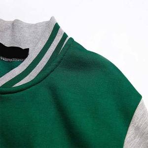 Veste bomber de baseball universitaire à la mode, en polyester/coton, manches en laine, corps en laine, couleurs d'équipe d'hiver, option de revêtement avant - Product Image 4