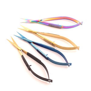 Tijeras de Acero Inoxidable Multifuncionales con Punta Recta y Afilada para Extensiones de Cejas y Pestañas, con Estuche de Cuero - Product Image 4