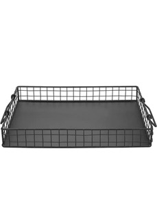 Precio al por mayor, cesta de hierro forjado para frutas y verduras, cesta de almacenamiento de Metal de cocina Vintage de alambre rectangular moderna - Product Image 2