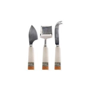 ชุดมีดหั่นชีสสแตนเลสสีเงินพร้อมด้ามหินอ่อนเครื่องมือสลัด - Product Image 2