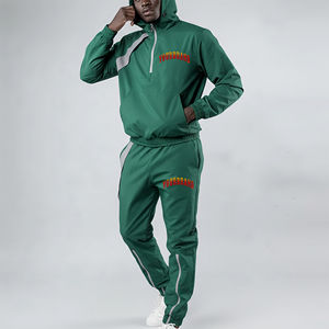 Chaqueta cortavientos de nailon de corte holgado personalizado con cremallera y chándal para correr, ropa de invierno, chándal ligero cálido - Product Image 1