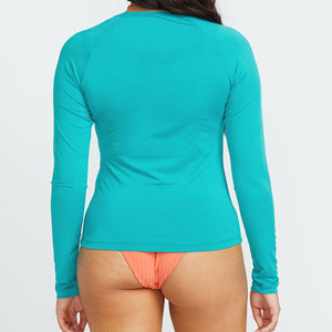 Recién llegado, personalizado, de alta calidad, para mujer, Top de manga larga, sostenible, para deportes acuáticos en la playa, traje de baño, protector de erupción de secado rápido - Product Image 4