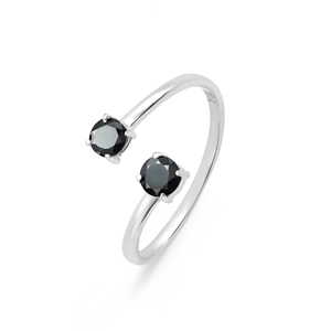 Alta calidad 925 plata esterlina 0,5 CT negro ónix facetado anillo de piedras preciosas lindo indio de moda boda fiesta aniversario desgaste - Product Image 6