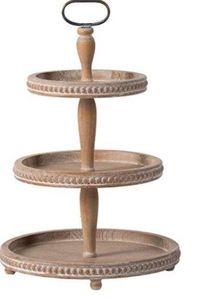 New Arrival 2-Tier Rustic Wooden Cake Tray Disposable Dessert Display Stand with Resin <b>Metal</b> <b>Epoxy</b> Craft Feature - Product Image 4