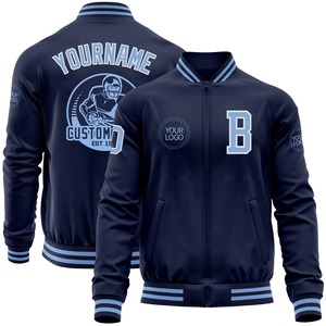 Veste bomber varsity à deux tons avec fermeture éclair, en gros directement de l'industrie, décontractée, d'hiver, personnalisée, noire et vert Kelly - Product Image 5