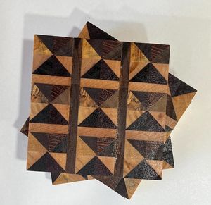 Eco-Friendly Bamboo <b>Coasters</b> with Laser Engraving Classic Modern Green Living Stone <b>Drink</b> Pads Wooden <b>Coasters</b> - Product Image 4