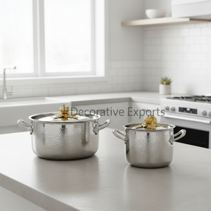 Wholesale Europe <b>Stainless</b> <b>Steel</b> Hand-Hammered Eco-Friendly Cooking <b>Pots</b> <b>Pan</b> Set Decorative Gold Pumpkin Lids Food Safe Gas - Product Image 4