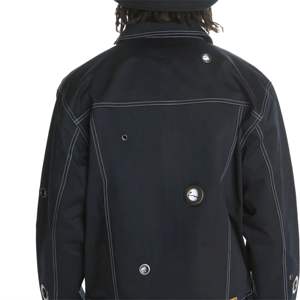 Veste utilitaire à œillets fonctionnelle élégante pour hommes et femmes, tenue d'hiver décontractée pour les activités de plein air avec col montant - Product Image 6