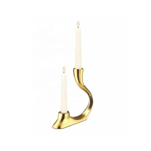Bougeoir en forme de coquille de décoration de fêtes d'excellente conception prix de gros bougeoir votif en métal et en verre de qualité supérieure - Product Image 4