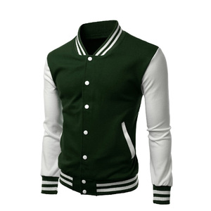Sublimación personalizada Hombres Letterman Baseball Varsity Jacket Venta al por mayor Soporte en blanco College University Spring Impermeable Front - Product Image 1