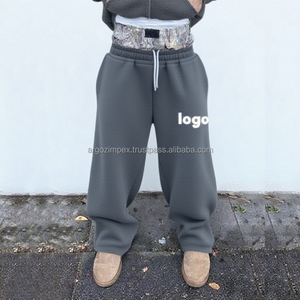 Outdoor <b>Fleece</b> <b>Trousers</b> to Keep Warm Wholesale Casual <b>Trousers</b> Sweatpants Men's Drape Loose Solid Color Winter - Product Image 3