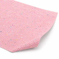 Tissu en cuir synthétique PU imperméable à paillettes épaisses motif étoile pour la vente en gros, idéal pour les nœuds pour cheveux, les loisirs créatifs et les accessoires décoratifs
