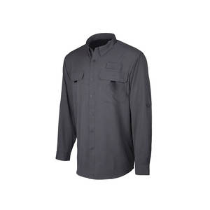 Camisas de pesca con botones para hombre de alto rendimiento Diseño de logotipo personalizado Impresión Protección solar Ropa de pesca Camisa Hombres - Product Image 4