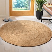 Tapis rond en jute tressé classique Tapis réversible tressé à la main Tapis Extra Large à bas prix Produit en vrac