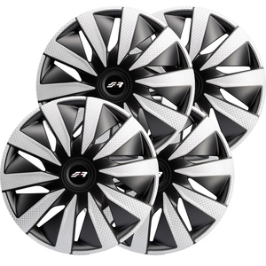 Kit de couvre-roues Lazio Carbon Silver Black de 15 pouces - Product Image 1