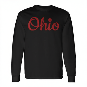 Camiseta Promocional de Manga Larga con Escritura Roja del Ohio State para Entrenadores y Jugadores de Voleibol - Product Image 2