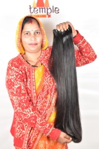 Extensiones de Cabello Humano con Cutícula Alineada, Ondulado Profundo, Doble Trama, Procesamiento de Cabello Humano al por Mayor para Templos Indios - Product Image 3