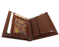 Dompet Kulit Minimalis Tipis Pria BI FOLD Anti Pembajakan Kartu Saku Depan Dompet Kulit Minimalis Custom