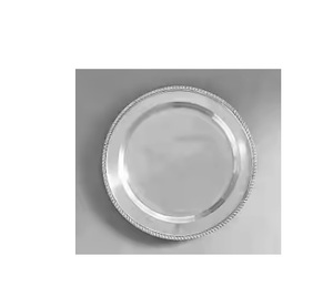 Placa de cargador de servicio Característica ecológica Placa de cargador elegante de lujo de alta calidad de acero inoxidable de metal - Product Image 1