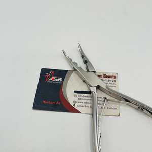 Alicates de Punta Curva de Tres Orificios, Acero Inoxidable de Grado Quirúrgico, Logotipo Personalizado Profesional OEM, Alicates de Alta Calidad para Extensiones de Cabello - Product Image 6