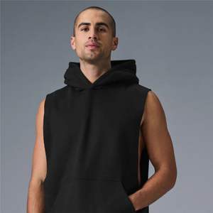 Sweat à capuche de gymnastique sans manches pour hommes pour l'entraînement-Sweat à capuche de musculation avec tissu respirant, idéal pour l'haltérophilie, - Product Image 5