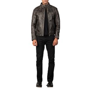 Chaqueta de invierno de cuero para hombre de estilo urbano con ajuste moderno y material de alta calidad para ropa de moda para todas las estaciones - Product Image 1